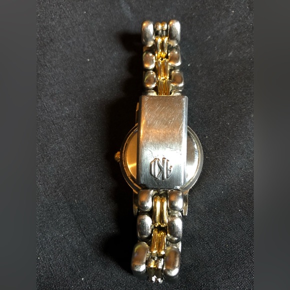 Anne Klein II Gold and Silver tone band round case cristal embedded in - Picture 7 of 12